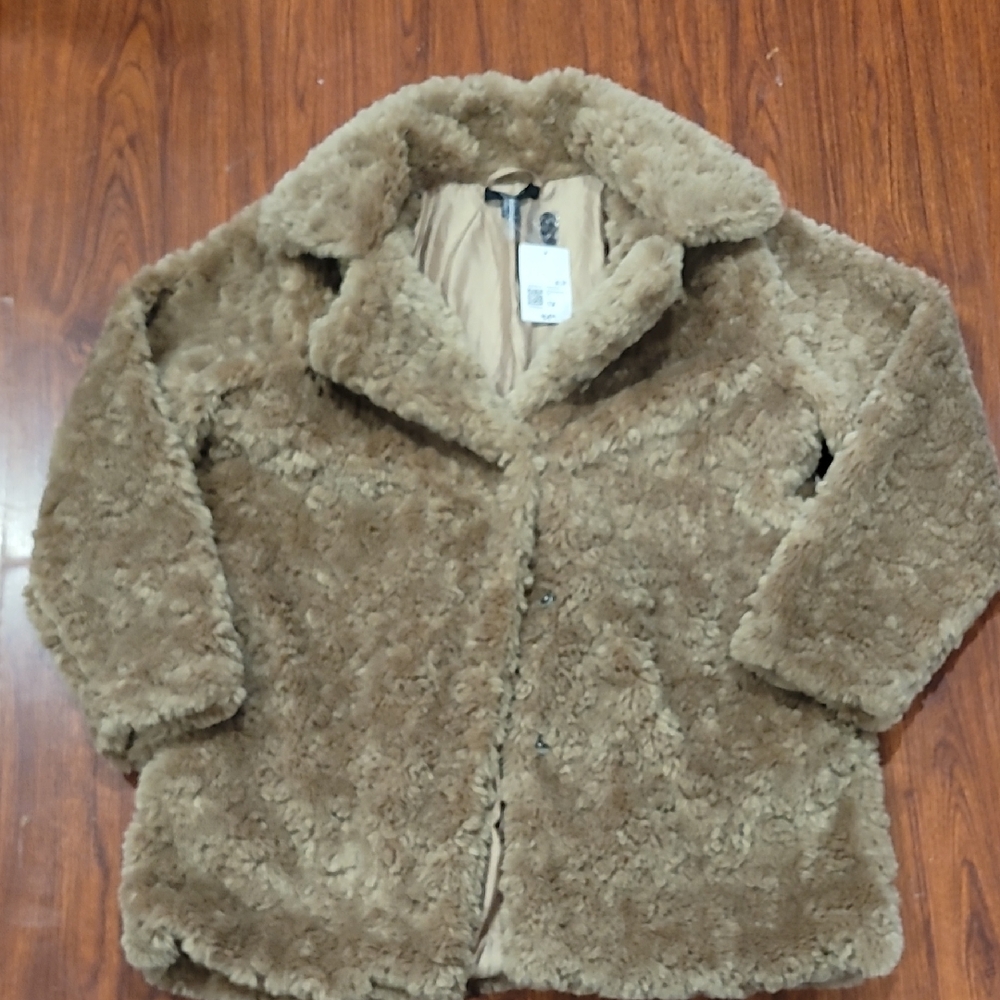 Cozy Tan Faux Fur Coat